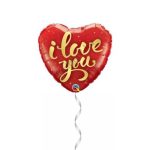 بادکنک فویلی هلیومی قلبی طرح ilove you سایزاستاندارد
