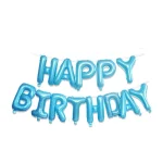 بادکنک فویلی بدون باد حروف Happy Birthday رنگ آبی