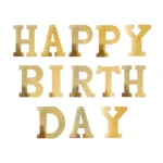 ریسه کاغذی Happy Birthday رنگ طلایی