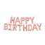 بادکنک فویلی بدون باد حروف Happy Birthday رنگ رزگلد