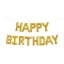 بادکنک فویلی بدون باد حروف Happy Birthday رنگ طلایی