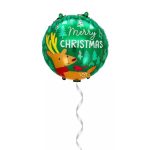 بادکنک فویلی هلیومی گرد merry CHRISTMAS (سایز استاندارد)