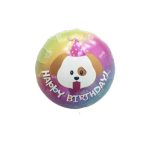 بادکنک فویلی گرد طرح Happy Dogسایز استاندارد
